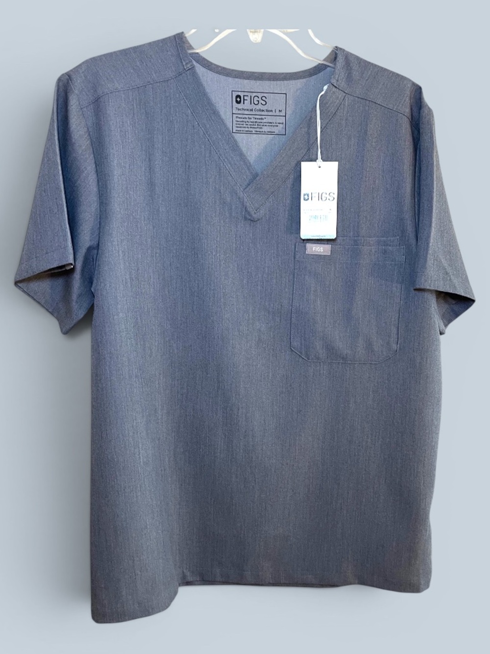 Figs MENS Leon Graphite (PO# 2727) Scrub Top Size M NWT